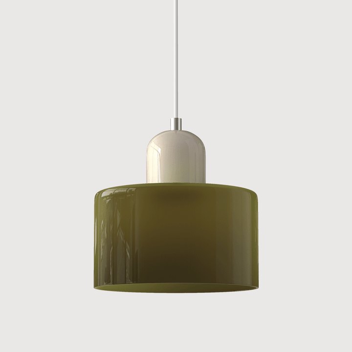 Bauhaus Coloured Glass Pendant Light Modern Design - Pendant Light - Light Green - Seravelle Home