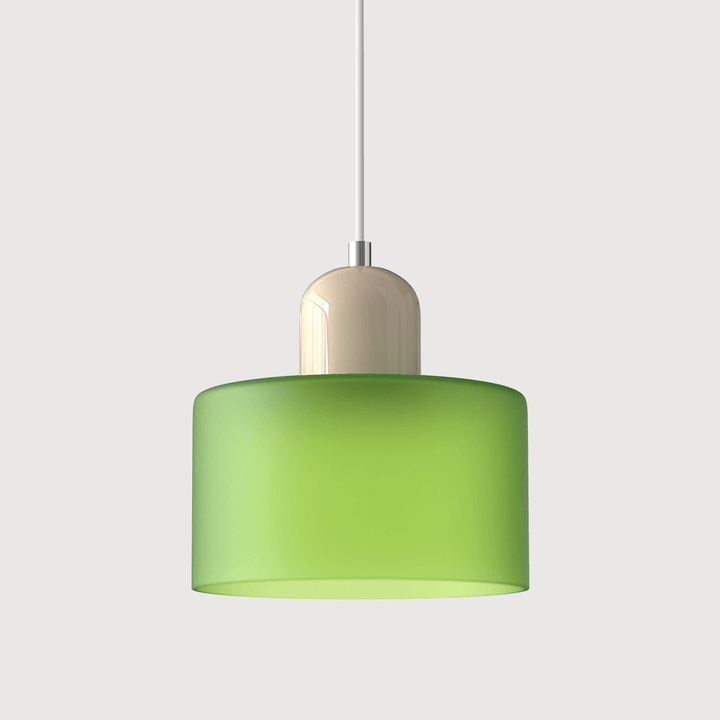 Bauhaus Coloured Glass Pendant Light Modern Design - Pendant Light - Matt Green - Seravelle Home