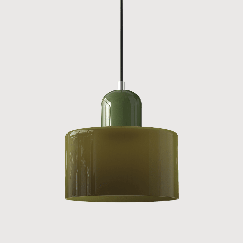 Bauhaus Coloured Glass Pendant Light Modern Design - Pendant Light - Light Green - Seravelle Home
