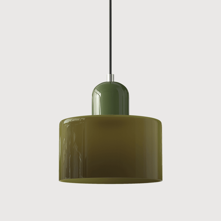 Bauhaus Coloured Glass Pendant Light Modern Design - Pendant Light - Light Green - Seravelle Home