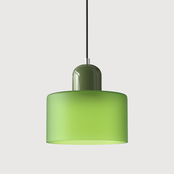 Bauhaus Coloured Glass Pendant Light Modern Design - Pendant Light - Matt Green - Seravelle Home
