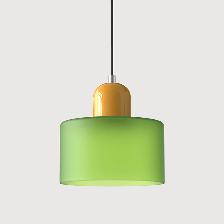Bauhaus Coloured Glass Pendant Light Modern Design - Pendant Light - Matt Green - Seravelle Home