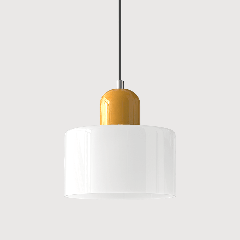 Bauhaus Coloured Glass Pendant Light Modern Design - Pendant Light - White - Seravelle Home