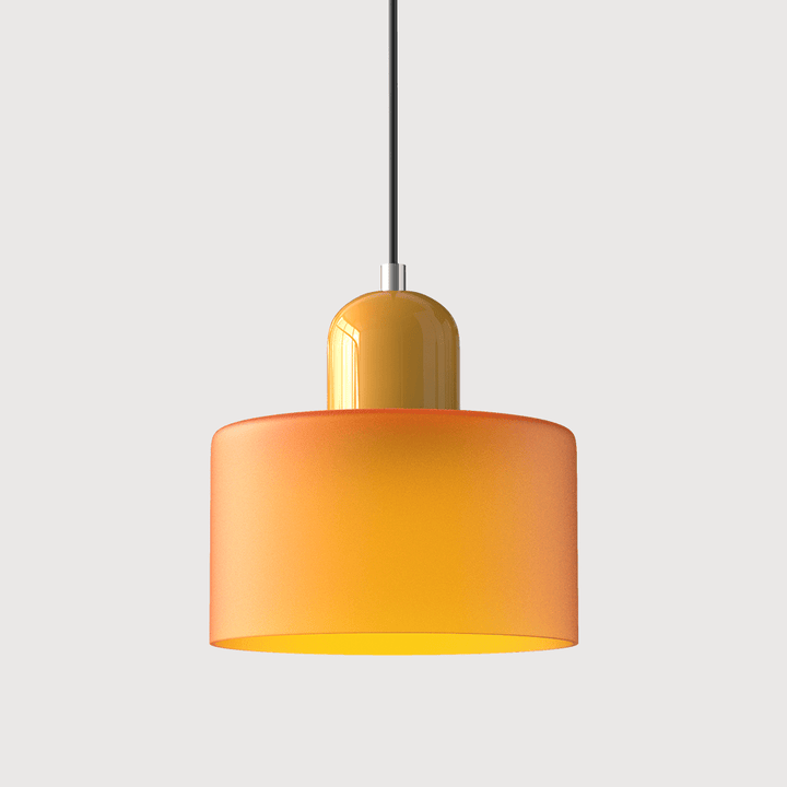 Bauhaus Coloured Glass Pendant Light Modern Design - Pendant Light - Orange - Seravelle Home