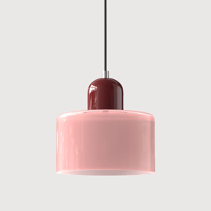 Bauhaus Coloured Glass Pendant Light Modern Design - Pendant Light - Pink - Seravelle Home
