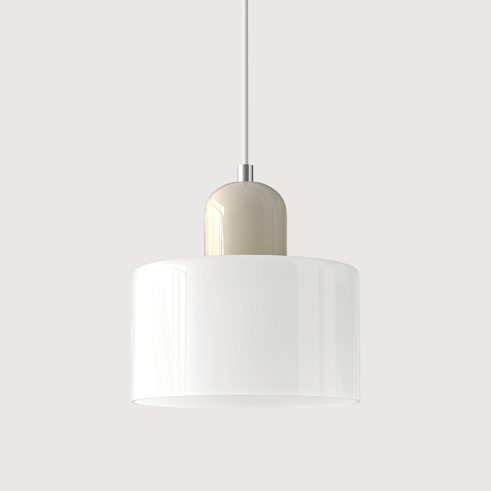 Bauhaus Coloured Glass Pendant Light Modern Design - Pendant Light - White - Seravelle Home