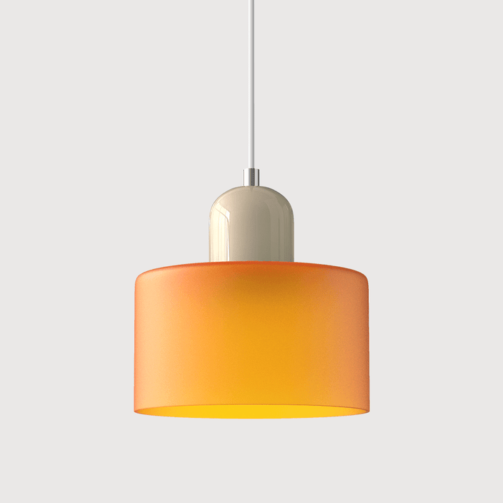 Bauhaus Coloured Glass Pendant Light Modern Design - Pendant Light - Orange - Seravelle Home