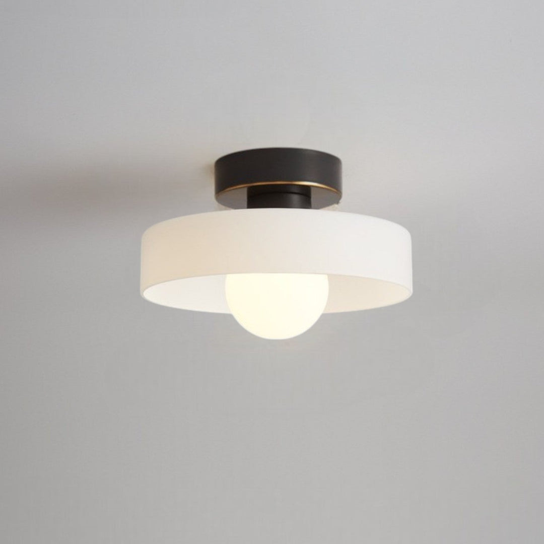Bauhaus Round Glass Ceiling Light Modern Design - Ceiling Light - Black/White - Seravelle Home
