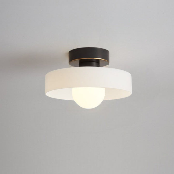 Bauhaus Round Glass Ceiling Light Modern Design - Ceiling Light - Black/White - Seravelle Home