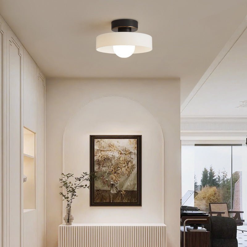 Bauhaus Round Glass Ceiling Light Modern Design - Ceiling Light - Black/White - Seravelle Home