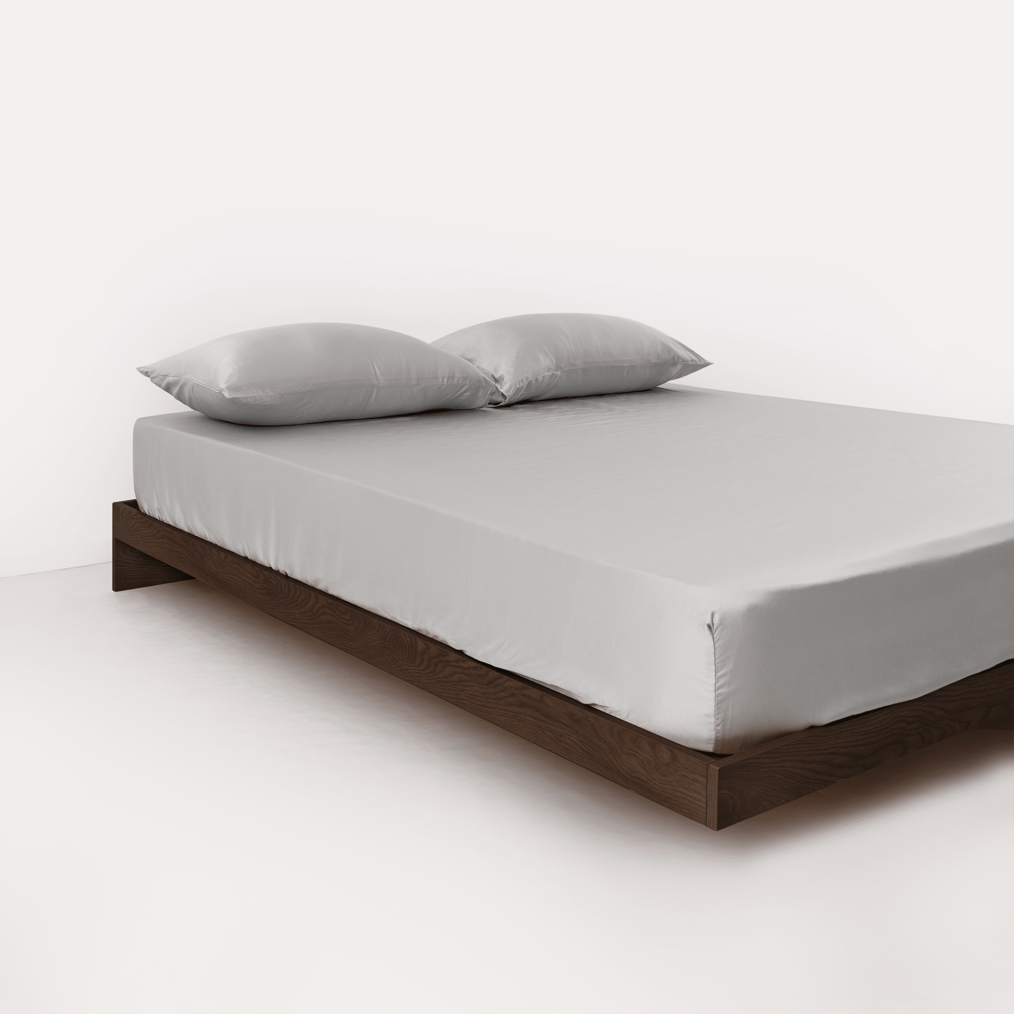 Bedding Set with Fitted Sheet and Two Pillowcases - Bedroom - Grey - Seravelle Home