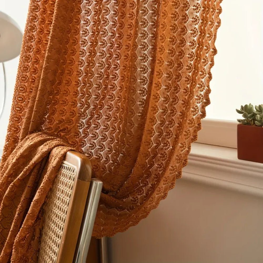 Boho - Style Crochet Curtain for Living and Bedrooms - Curtain - 100x150 cm - Seravelle Home