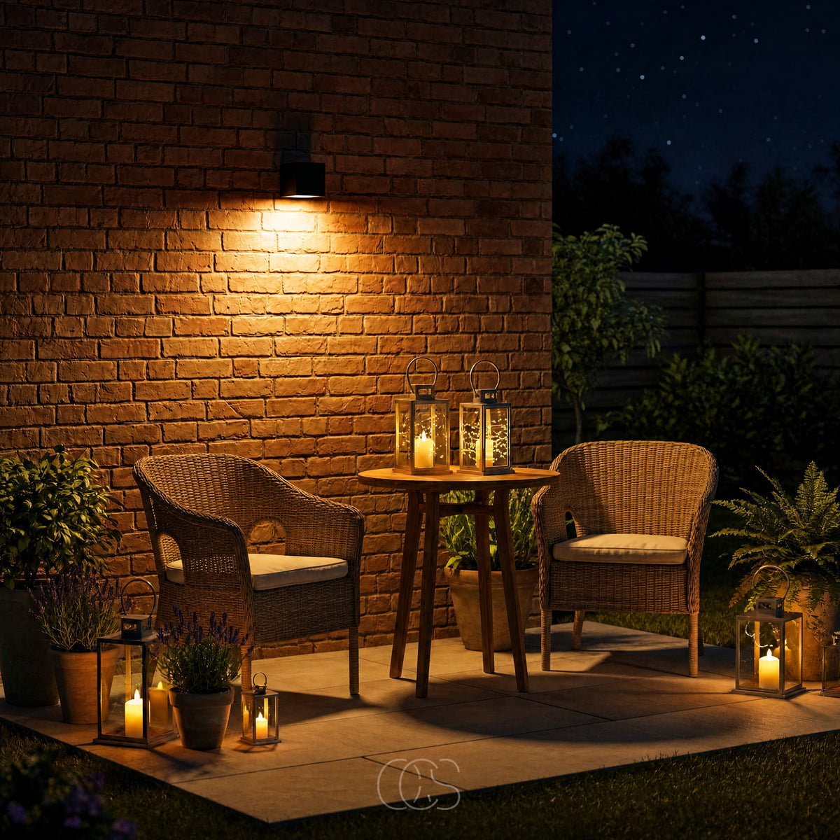 Solar LED Wall Light Wireless Garden Wall Lamp
