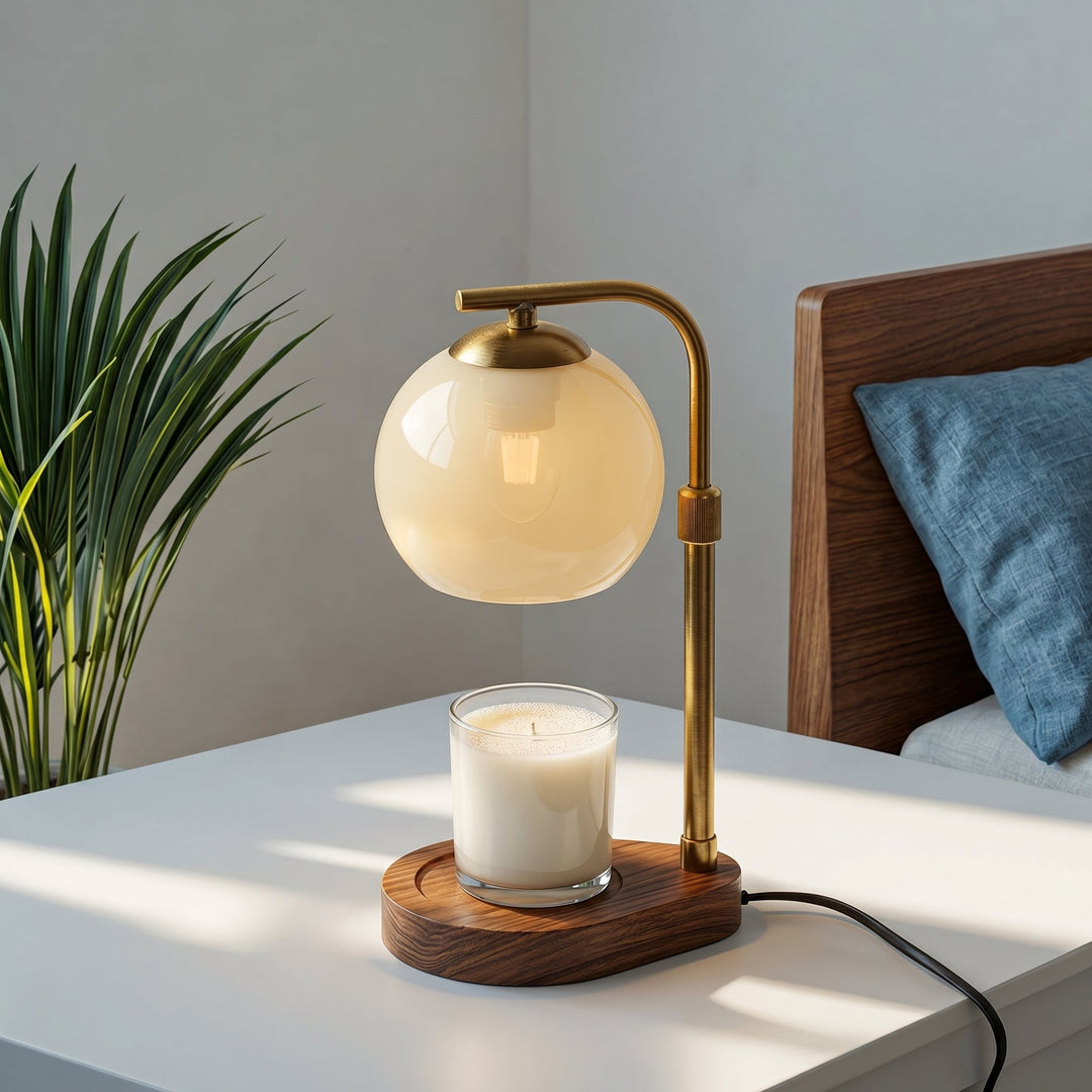 Candle Warmer Lamp in Modern Design - Candle Warmer - Beige - Seravelle Home