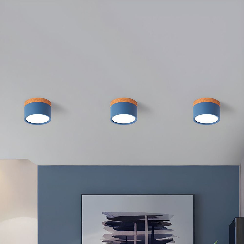 Ceiling Light in Minimalist Cylinder Design - Ceiling Light - Dark Blue - Seravelle Home