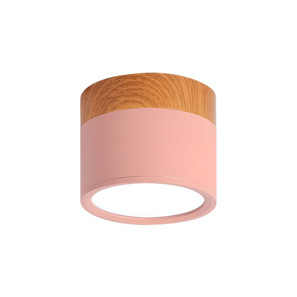 Ceiling Light in Minimalist Cylinder Design - Ceiling Light - Pink - Seravelle Home