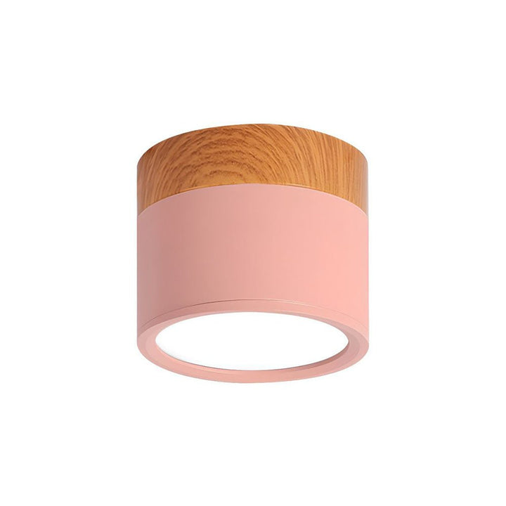 Ceiling Light in Minimalist Cylinder Design - Ceiling Light - Pink - Seravelle Home