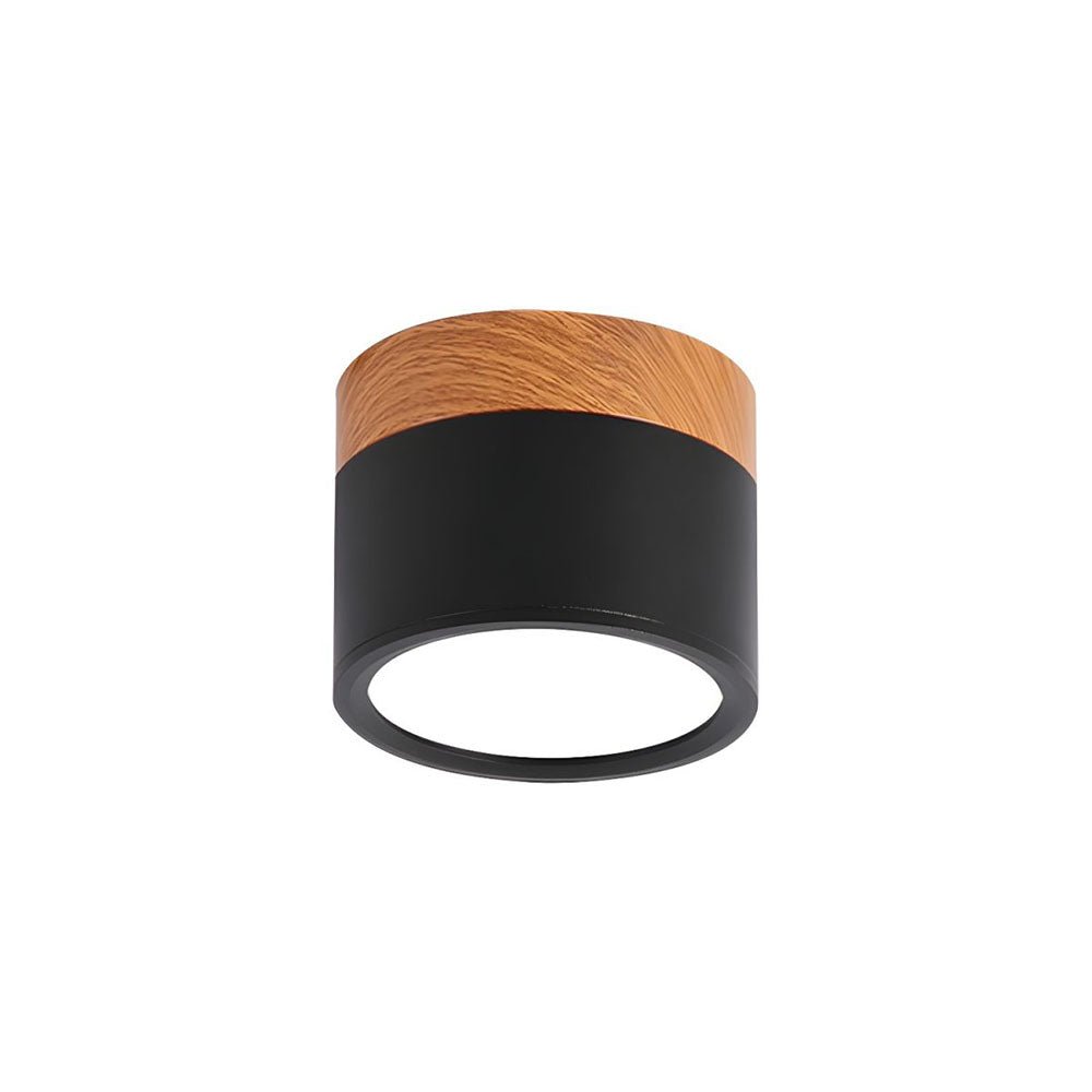 Ceiling Light in Minimalist Cylinder Design - Ceiling Light - Black - Seravelle Home
