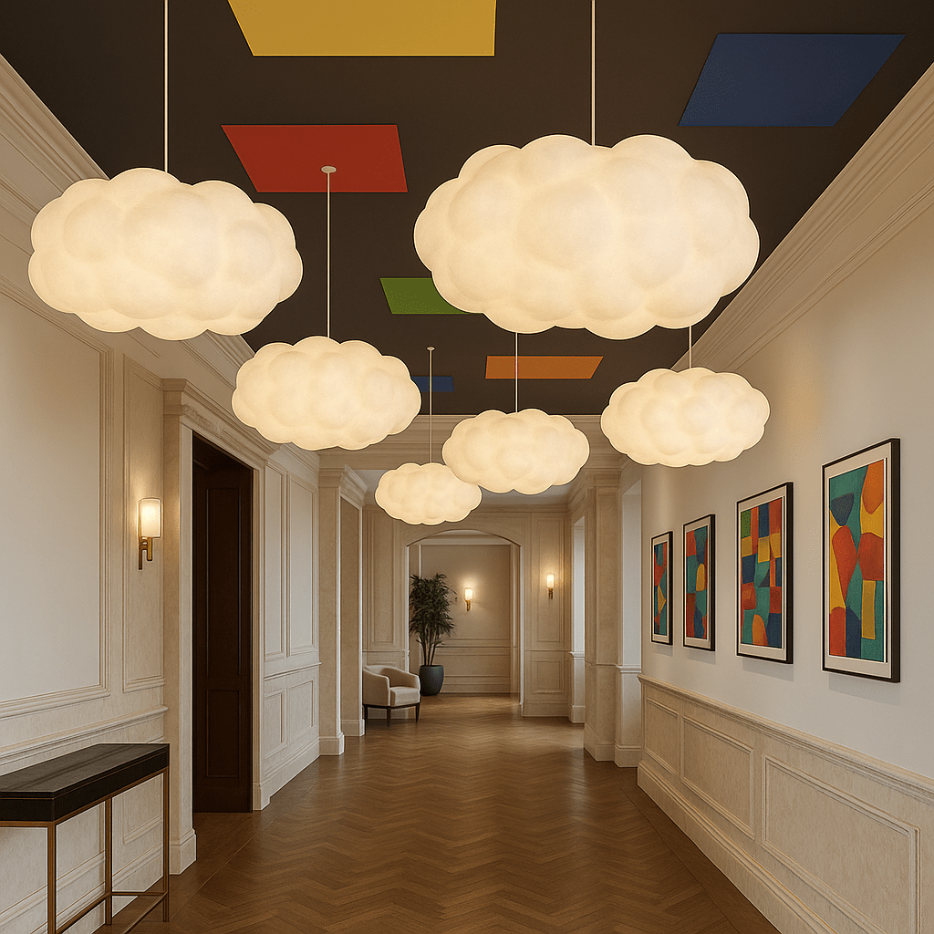 Cloud-Shaped Pendant Light for Dining and Living Spaces - Pendant Light Fixtures - 80x35 cm - Seravelle Home