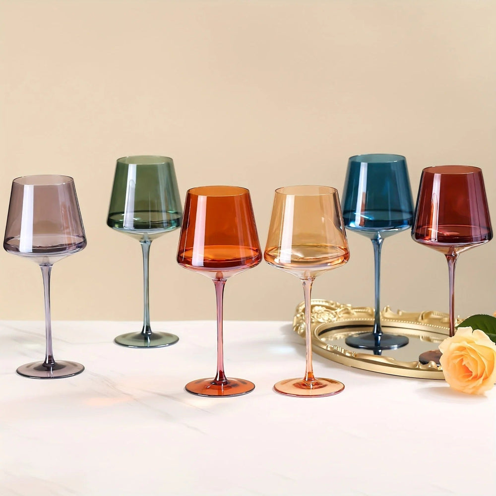 Colourful Wine Glasses Set - Kitchen & dining area - Seravelle Home
