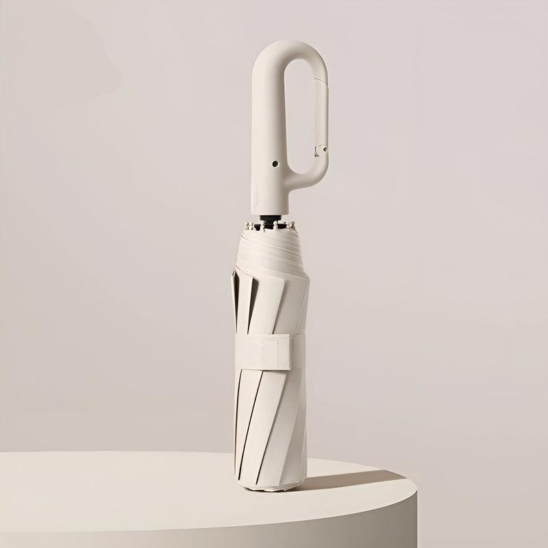 Compact Umbrella with Practical Ring Handle - Umbrella - Beige - Seravelle Home