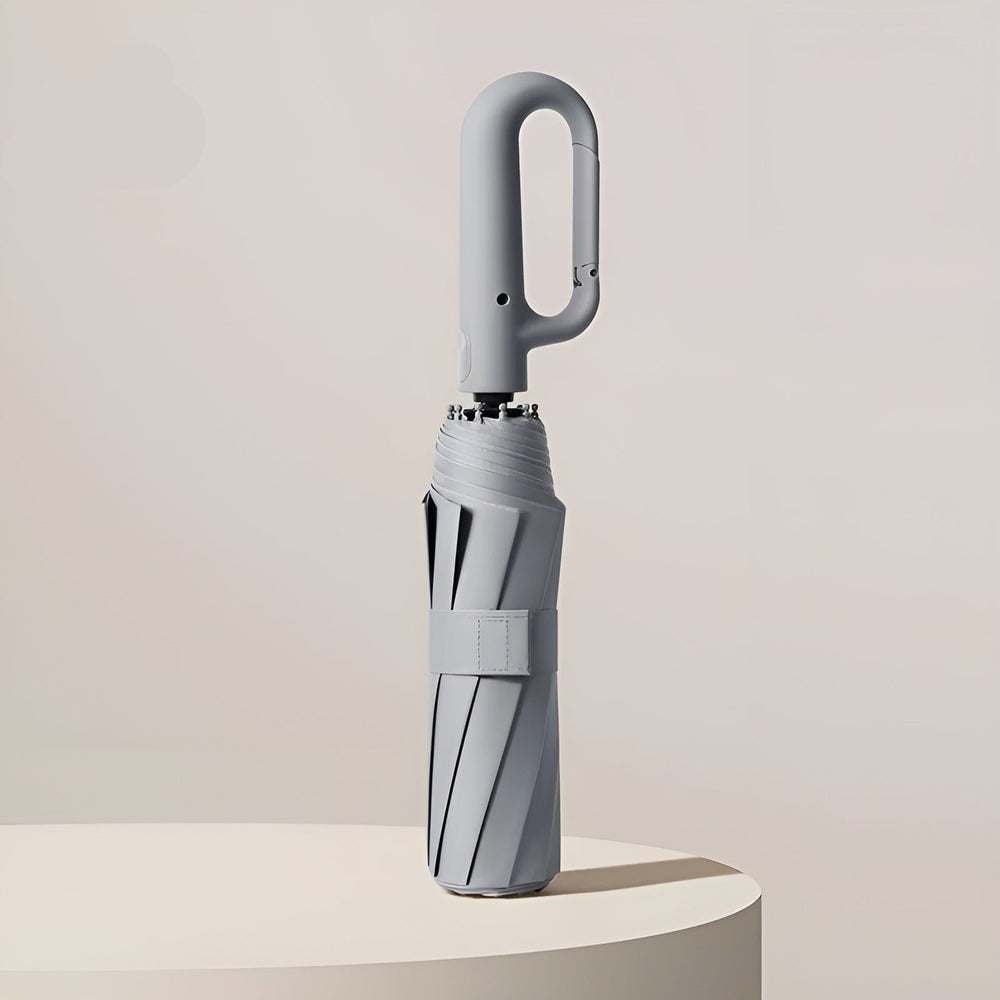 Compact Umbrella with Practical Ring Handle - Umbrella - Light Grey - Seravelle Home