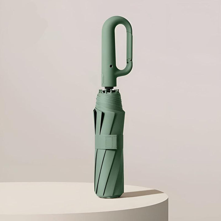 Compact Umbrella with Practical Ring Handle - Umbrella - Green - Seravelle Home