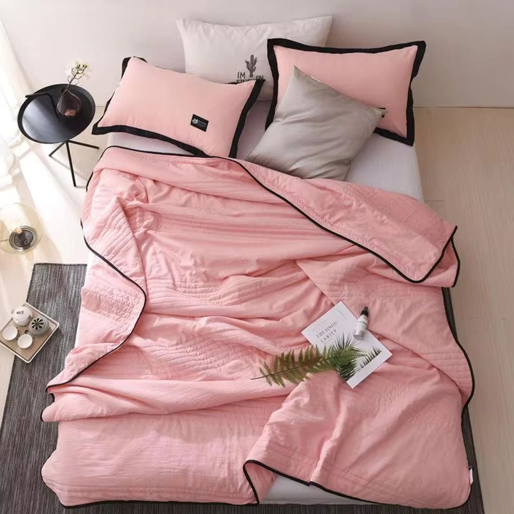 Cooling Duvet with Breathable Texture - Bedroom - Pink - Seravelle Home