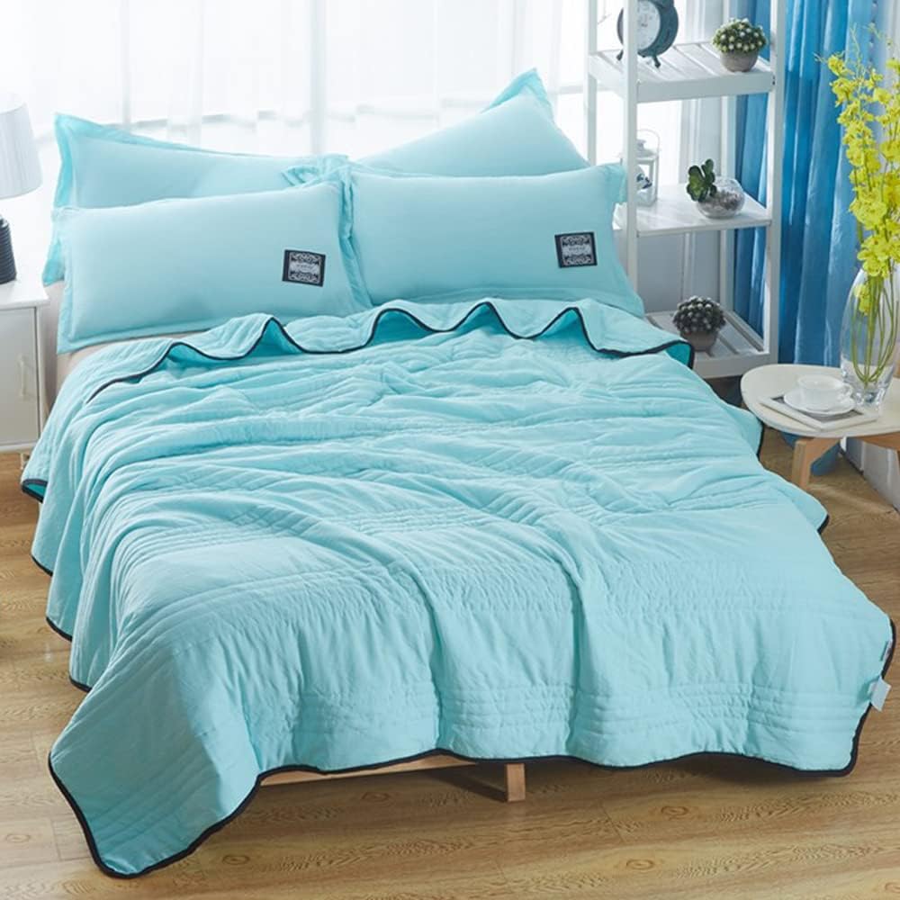 Cooling Duvet with Breathable Texture - Bedroom - Light Blue - Seravelle Home