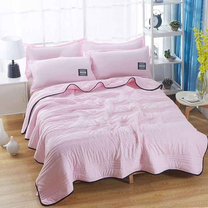 Cooling Duvet with Breathable Texture - Bedroom - Ligh Pink - Seravelle Home