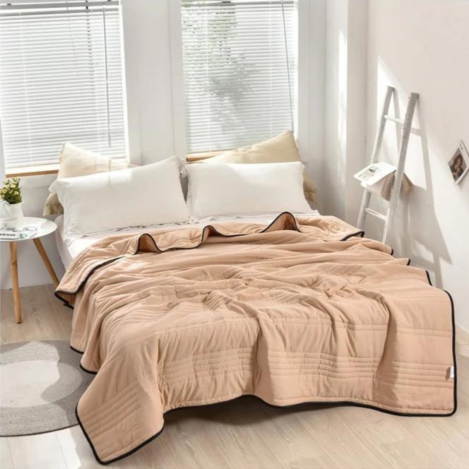 Cooling Duvet with Breathable Texture - Bedroom - Beige - Seravelle Home