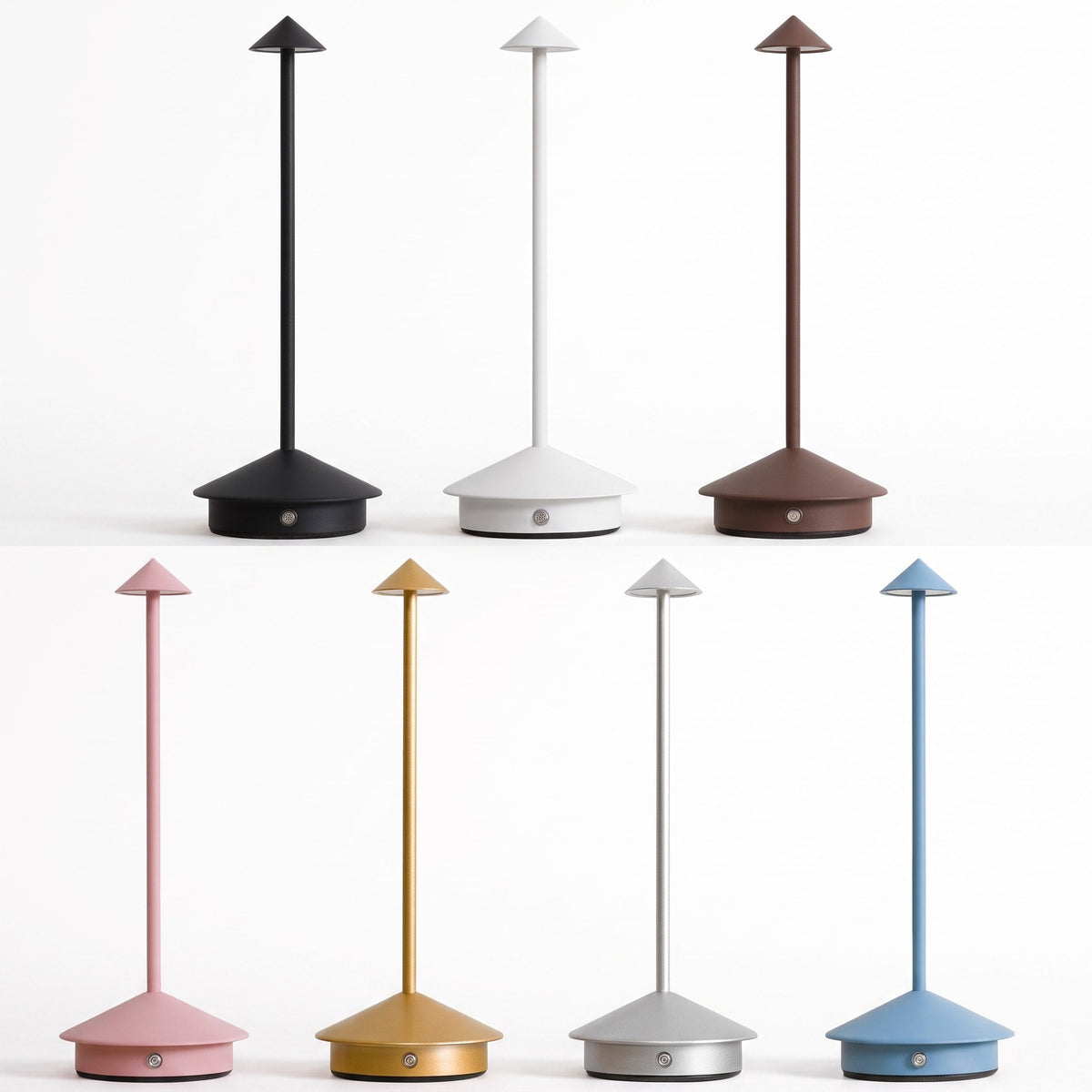 Cordless LED Table Lamp with Touch Dimming Control - Table Lamps - Blue - Seravelle Home