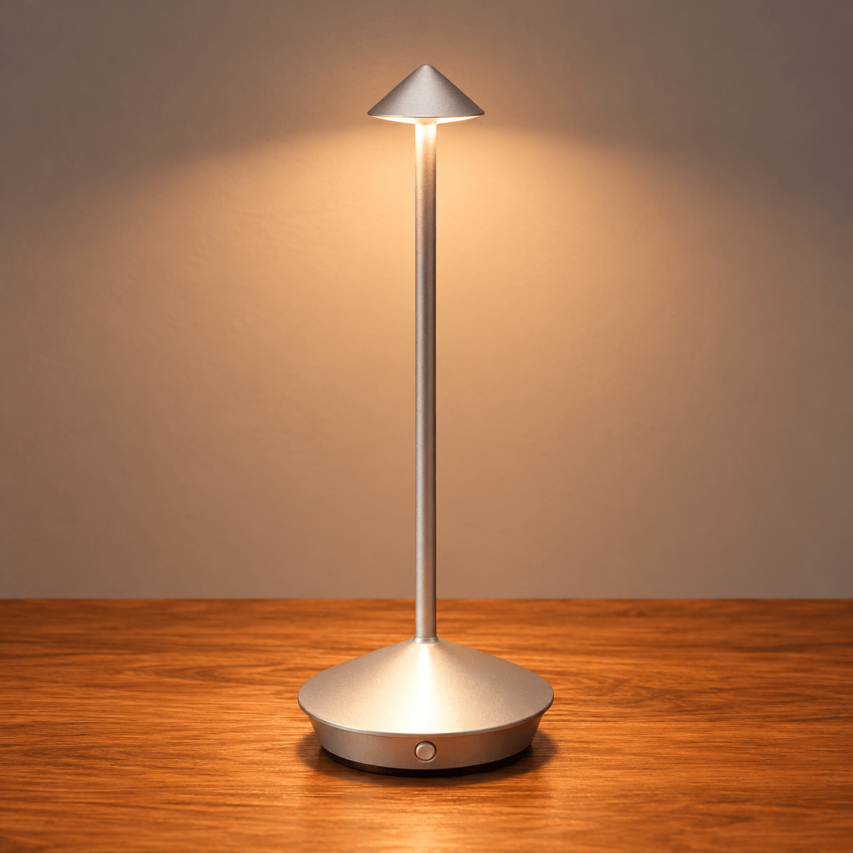 Cordless LED Table Lamp with Touch Dimming Control - Table Lamps - Silver - Seravelle Home