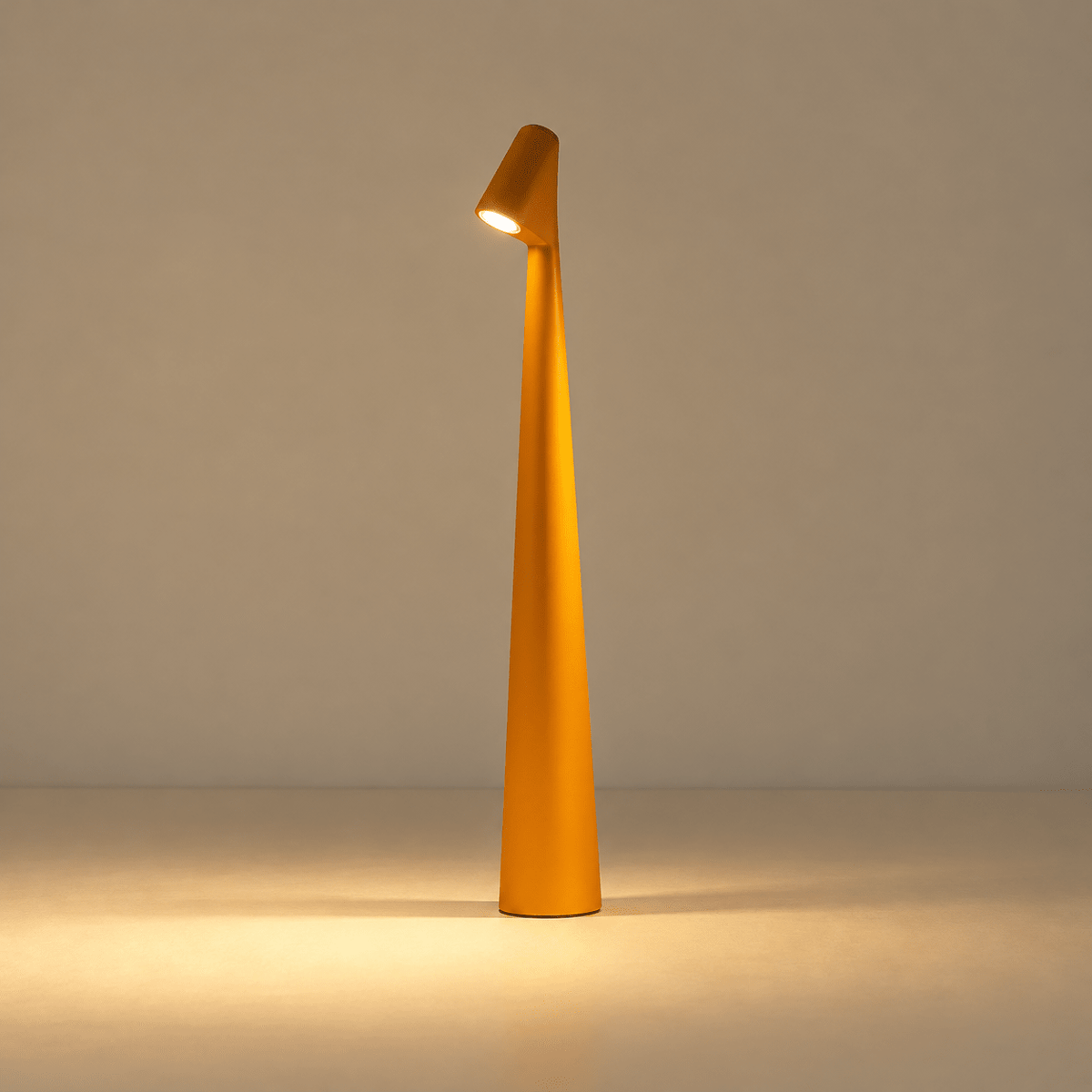 Cordless Touch Table Lamp with Sculptural Nordic Design - Table Lamps - Orange - Seravelle Home