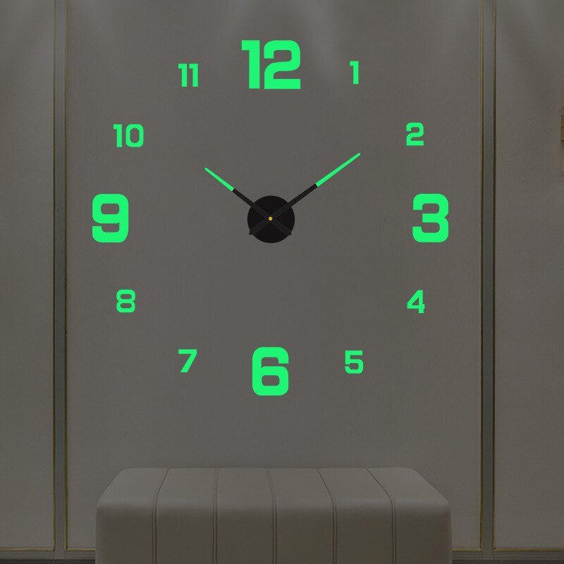 Creative 3D Wall Clock - Wall Clock - Numbered - Bright - Seravelle Home