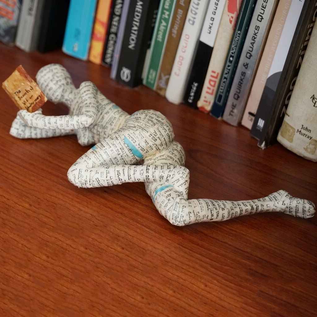 Creative Abstract Book Lover Sitting & Lying Figure Sculpture - Figurine - Lying - Seravelle Home