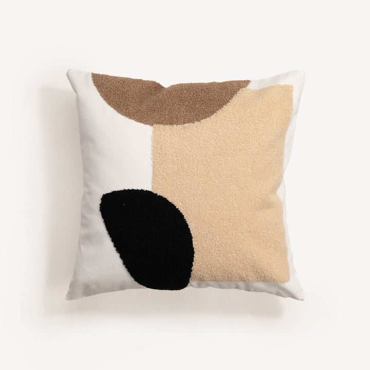 Cushion Cover with Abstract Embroidery and Concealed Zip - Pillowcases - Jacquard Wave - Seravelle Home