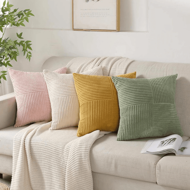 Cushion Cover with Textured Pattern - Cushion Cover - Red - Seravelle Home