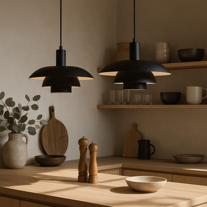 Danish Style LED Pendant Light Modern Design - Pendant Light - Black - Seravelle Home
