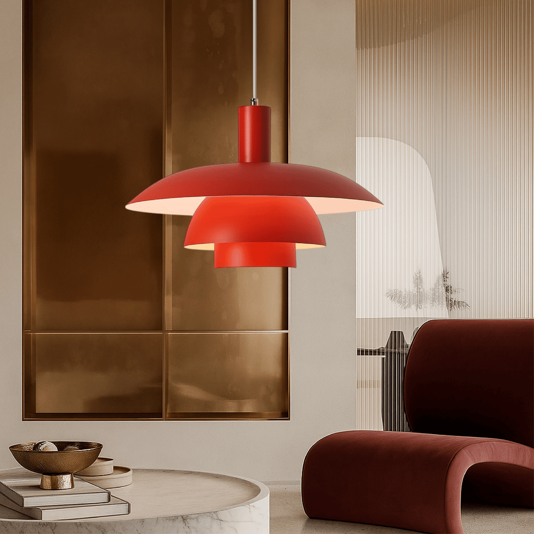 Danish Style LED Pendant Light Modern Design - Pendant Light - Red - Seravelle Home