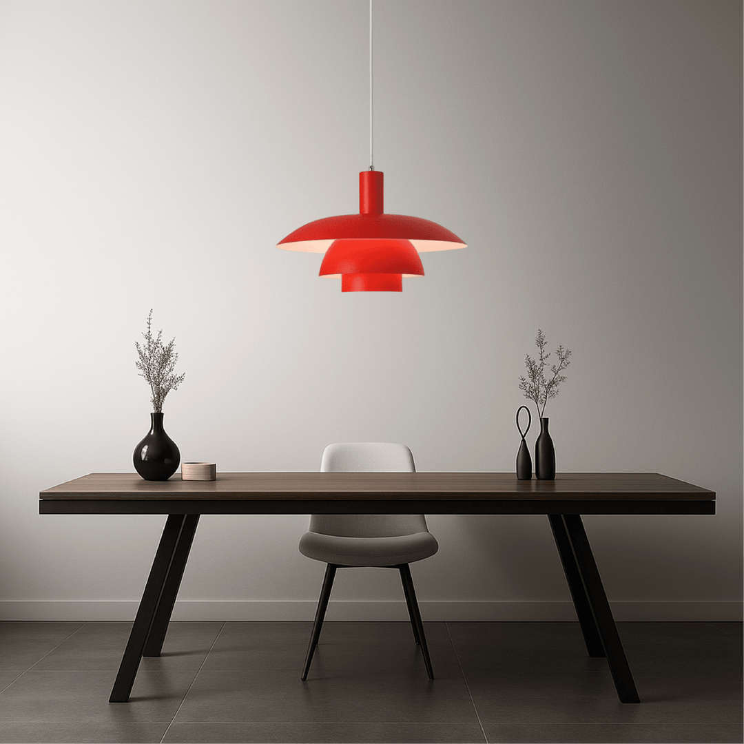 Danish Style LED Pendant Light Modern Design - Pendant Light - Red - Seravelle Home