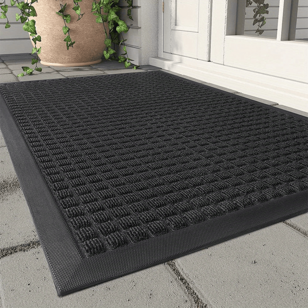 Doormat with Structured Surface - Doormat - Black - Seravelle Home