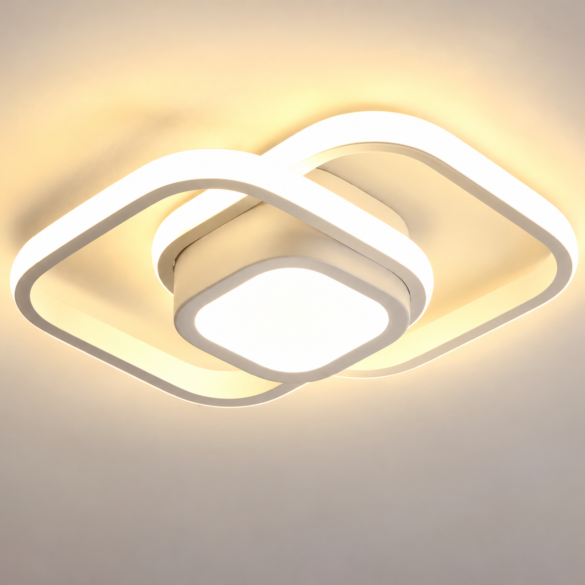 Modern LED Ceiling Light with Interlocking Design