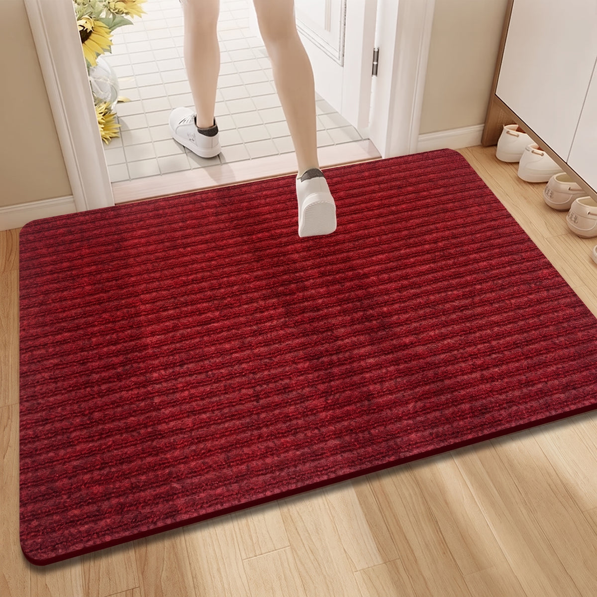 Ribbed Absorbent Entrance Doormat Non Slip Backing