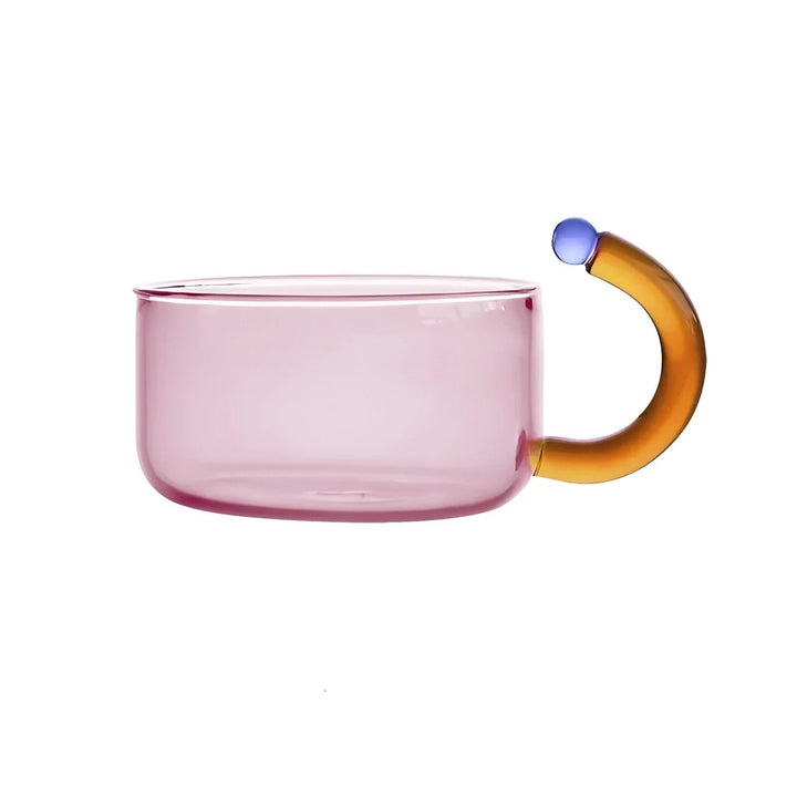 Elara - Transparent Teapot with Cups Made of Borosilicate Glass - Teapot - Pink - Seravelle Home