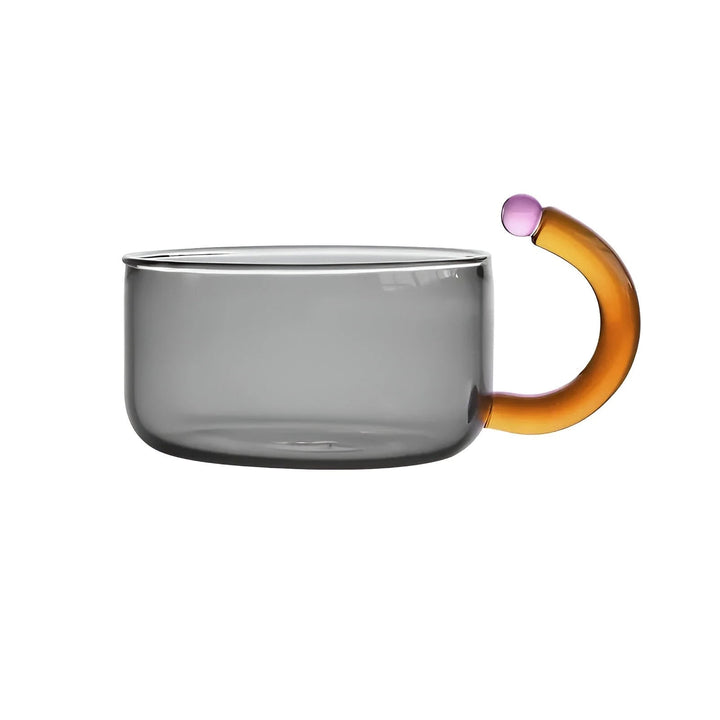 Elara - Transparent Teapot with Cups Made of Borosilicate Glass - Teapot - Gray - Seravelle Home