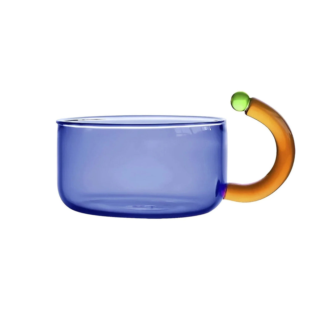 Elara - Transparent Teapot with Cups Made of Borosilicate Glass - Teapot - Blue - Seravelle Home