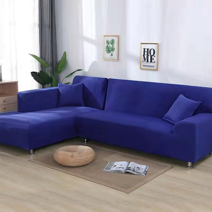 Elastic Sofa Cover for Corner Sofas and Upholstered Furniture - Sofa Cover - Sapphire Blue - Seravelle Home