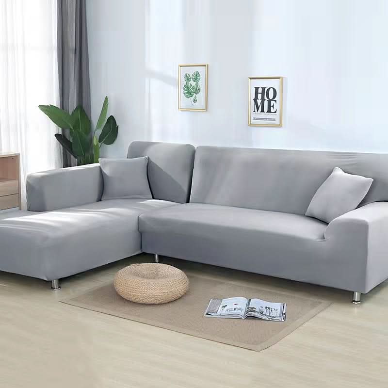 Elastic Sofa Cover for Corner Sofas and Upholstered Furniture - Sofa Cover - Light Grey - Seravelle Home