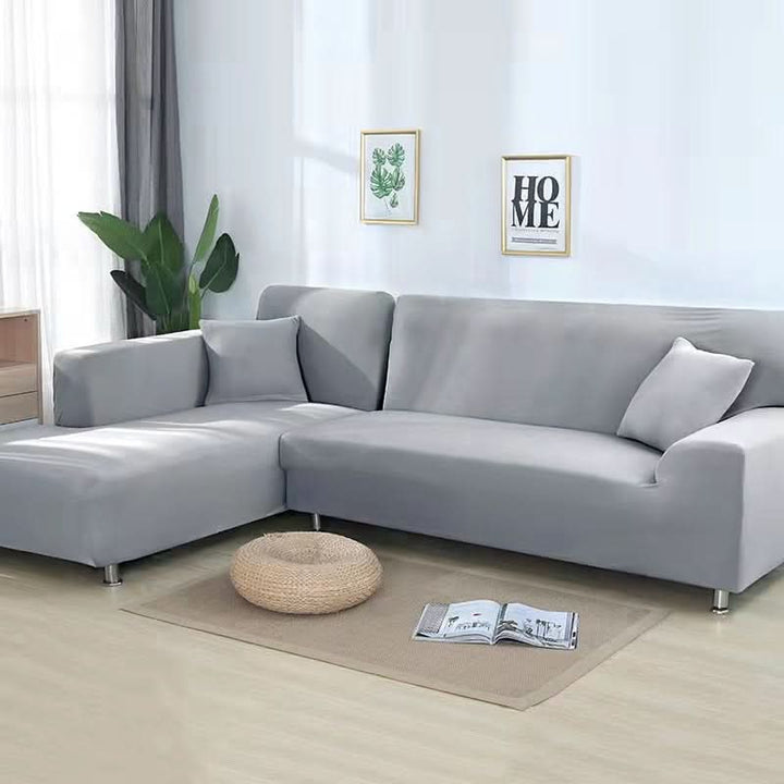 Elastic Sofa Cover for Corner Sofas and Upholstered Furniture - Sofa Cover - Light Grey - Seravelle Home